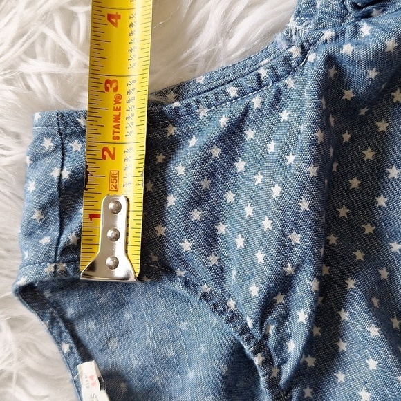 Crewcuts by J.Crew Girls' Peekaboo-Shoulder Top in Chambray Stars - Picture 12 of 14